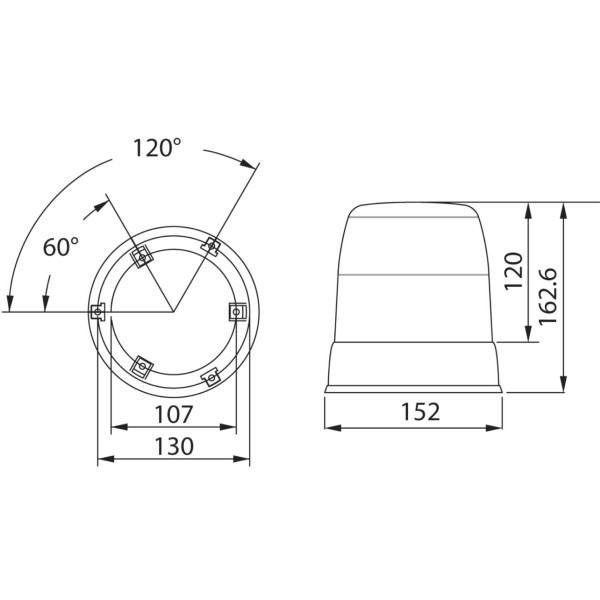 LUČ UTRIPAJOČA MAGNETNA 10-36V ORANŽNA